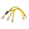 DBI/SALA 1246070 6' EZ-Stop 1" Polyester Web Twin-Leg Tie-Back 100% Tie-Off Shock-Absorbing Lanyard With Self-Locking Snap Hook At Each End And Adjustable D-Rings For Tie-Back  (1/EA)
