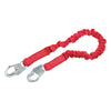 DBI/SALA 1340101 6' PROTECTA PRO Stretch 1 15/16" Polyester Tubular Web Single-Leg Shock-Absorbing Lanyard With Self-Locking Snap Hook At Each End  (1/EA)