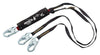 DBI/SALA 1340187 6' Protecta PRO Pack Hot Works Kevlar Web Twin-Leg 100% Tie-Off Shock-Absorbing Lanyard With Snap Hooks At Each End  (1/EA)