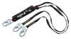 DBI/SALA 1340128 6' Protecta PRO Pack Hot Works Kevlar Web Single-Leg Shock-Absorbing Lanyard With Snap Hook At One End, Steel Rebar Hook At Other End  (1/EA)