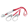 DBI/SALA 1340180 6' PROTECTA PRO Pack 1" Polyester Web Twin-Leg 100% Tie-Off Shock-Absorbing Fixed Lanyard With Self-Locking Snap Hook At Center And Self-Locking Steel Rebar Hook At Leg Ends  (1/EA)