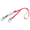 DBI/SALA 1341001 6' PROTECTA PRO Pack 1" Polyester Web Single-Leg Shock-Absorbing Fixed Lanyard With Self-Locking Snap Hook At Each End  (1/EA)