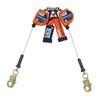 DBI/SALA 3500225 8' Nano-Lok Edge Twin Leg Self-Retracting 3/16" Galvanized Cable Lifeline With Steel Snap Hooks at Leg Ends  (1/EA)