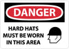 NMC D633RC-DANGER, HARD HATS MUST BE WORN IN THIS AREA, GRAPHIC, 14X20, RIGID PLASTIC (1 EACH)