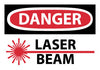 NMC D639AP-DANGER, LASER BEAM, GRAPHIC, 3X5, PS VINYL (PAK OF 5)