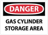 NMC D657PB-DANGER, GAS CYLINDER STORAGE AREA, 10X14, PS VINYL (1 EACH)