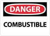 NMC D660PB-DANGER, COMBUSTIBLE, 10X14, PS VINYL (1 EACH)