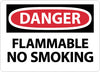 NMC D663RB-DANGER, FLAMMABLE NO SMOKING, 10X14, RIGID PLASTIC (1 EACH)