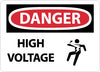 NMC D668RB-DANGER, HIGH VOLTAGE (GRAPHIC), 10X14, RIGID PLASTIC (1 EACH)