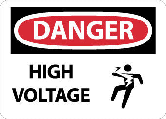 NMC D668PB-DANGER, HIGH VOLTAGE (GRAPHIC), 10X14, PS VINYL (1 EACH)