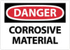 NMC D671PB-DANGER, CORROSIVE MATERIAL, 10X14, PS VINYL (1 EACH)