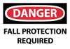 NMC D674AP-DANGER, FALL PROTECTION REQUIRED, 3X5, PS VINYL (PAK OF 5)
