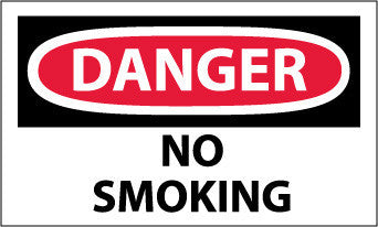 NMC D79AP-DANGER, NO SMOKING, 3X5, PS VINYL (PAK OF 5)