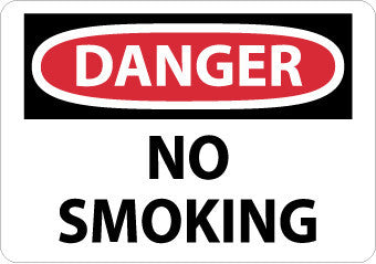NMC D79AB-DANGER, NO SMOKING, 10X14, .040 ALUM (1 EACH)