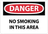 NMC D80PB-DANGER, NO SMOKING IN THIS AREA, 10X14, PS VINYL (1 EACH)