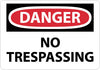NMC D81AD-DANGER, NO TRESPASSING, 20X28, .040 ALUM (1 EACH)