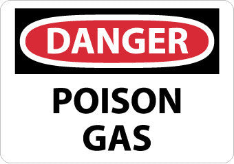 NMC D82P-DANGER, POISON GAS, 7X10, PS VINYL (1 EACH)
