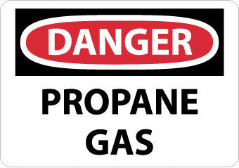 NMC D84R-DANGER, PROPANE GAS, 7X10, RIGID PLASTIC (1 EACH)