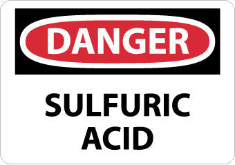 NMC D85RB-DANGER, SULFURIC ACID, 10X14, RIGID PLASTIC (1 EACH)