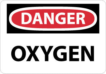 NMC D98AB-DANGER, OXYGEN, 10X14, .040 ALUM (1 EACH)