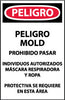NMC D995-DANGER, MICROBIAL HAZARD.. (SPANISH) PELIGRO MOHO, 17X11, PAPER (PAK OF 100)