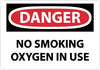 NMC D99PB-DANGER, NO SMOKING OXYGEN IN USE, 10X14, PS VINYL (1 EACH)