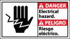 NMC DBA12R-DANGER, ELECTRICAL HAZARD (BILINGUAL W/GRAPHIC), 10X18, RIGID PLASTIC (1 EACH)