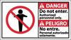NMC DBA1R-DANGER, DO NOT ENTER AUTHORIZED PERSONNEL ONLY (BILINGUAL W/GRAPHIC), 10X18, RIGID PLASTIC (1 EACH)