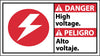 NMC DBA3R-DANGER, HIGH VOLTAGE (BILINGUAL W/GRAPHIC), 10X18, RIGID PLASTIC (1 EACH)