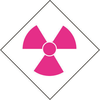 NMC DCL153-NFPA  LABEL SYMBOL, RADIOACTIVE, 3'' (5/PK), PS VINYL (PAK OF 5)