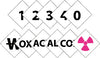 NMC DCLN622-6'' NUMBERS AND SYMBOLS, 3-0, 3-1, 3-2, 3-3, 3-4, ALK, ACID, COR, OX, RADIATION SYMBOL,  NO WATER SYMBOLS, PACKAGE 21, P/S VINYL, (1 EACH)