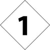 NMC DCN21-NFPA LABEL NUMBER, 1, 2'' (5/PK), PS VINYL (PAK OF 5)