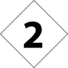 NMC DCN22-NFPA LABEL NUMBER, 2, 2'' (5/PK), PS VINYL (PAK OF 5)