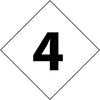 NMC DCN24-NFPA LABEL NUMBER, 4, 2'' (5/PK), PS VINYL (PAK OF 5)