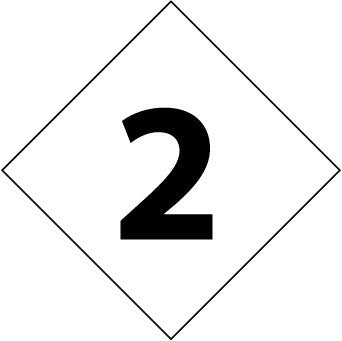 NMC DCN32-HAZARD IDENTIFICATION SYSTEM LABELS, 2, 3'', (5/PK), PS VINYL (PAK OF 5)