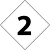 NMC DCN32-HAZARD IDENTIFICATION SYSTEM LABELS, 2, 3'', (5/PK), PS VINYL (PAK OF 5)