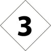 NMC DCN33-HAZARD IDENTIFICATION SYSTEM LABELS, 3, 3'', (5/PK), PS VINYL (PAK OF 5)