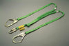 Miller 231TWRS/6FTGN by Honeywell 231TWRS/6FTGN 6' Manyard HP Polyester Web Twin-Leg Shock-Absorbing Lanyard With (1) Locking Snap Hook And (2) 2 1/2" Locking Rebar Hooks  (1/EA)
