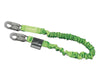 Miller 216TWLS/6FTGN by Honeywell 216TWLS/6FTGN 6' Manyard HP Polyester Web Single-Leg Shock-Absorbing Green Lanyard With (2) 3/4" Locking Snap Hooks  (1/EA)