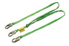 Miller 232TWLS/6FTGN by Honeywell 6' Manyard HP Polyester Web Twin-Leg Shock-Absorbing Lanyard With (3) 3/4" Locking Snap Hooks  (1/EA)