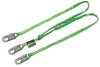 Miller 232TWLS-Z7/6FG by Honeywell 6' Manyard HP Polyester Web Twin-Leg Shock-Absorbing Lanyard With (3) Locking Snap Hooks  (1/EA)