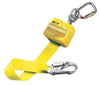 Miller 8327/10FTYL by Honeywell 10' Polyester Web Retractable Lanyard With Swivel And Carabiner At Anchorage End, 3/4" Locking Snap Hook On Lanyard End  (1/EA)