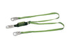 Miller 8798B/6FTGN by Honeywell 6' BackBiter Polyester Web Twin-Leg Tie-Back Shock-Absorbing Lanyard With (1) 5/8" Locking Snap Hook, (2) 5/8" 5K Locking Snap Hooks And SofStop Shock Absorber  (1/EA)