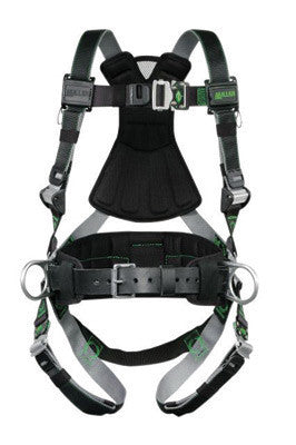 Miller RDT-QC-BDP/UBK by Honeywell Universal DualTech Revolution Full Body Style Harness With Back And Side D-Ring And Pad, Quick Connect Chest And Leg Strap Buckle, Sub-Pelvic Strap And Removable Belt  (1/EA)