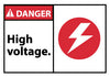 NMC DGA10AP-DANGER, HIGH VOLTAGE (GRAPHIC), 3X5, PS VINLY (PAK OF 5)