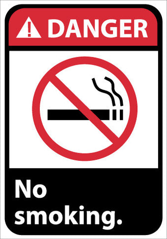 NMC DGA20P-DANGER, NO SMOKING (W/GRAPHIC), 10X7, PS VINYL (1 EACH)