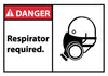 NMC DGA26AP-DANGER, RESPIRATOR REQUIRED (GRAPHIC), 3X5, PS VINLY (PAK OF 5)