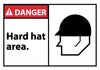 NMC DGA2AP-DANGER, HARD HAT AREA (GRAPHIC), 3X5, PS VINLY (PAK OF 5)