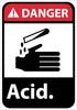 NMC DGA34RB-DANGER, ACID, 14X10, RIGID PLASTIC (1 EACH)