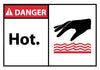 NMC DGA45AP-DANGER, HOT, 3X5, PS VINYL (PAK OF 5)
